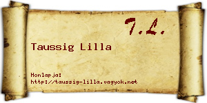Taussig Lilla névjegykártya